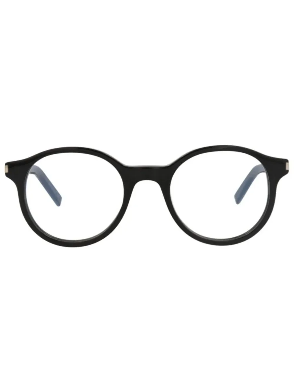 New Saint Laurent Women's Eyeglasses Round Oval Acetate Frame Unisex Black Black